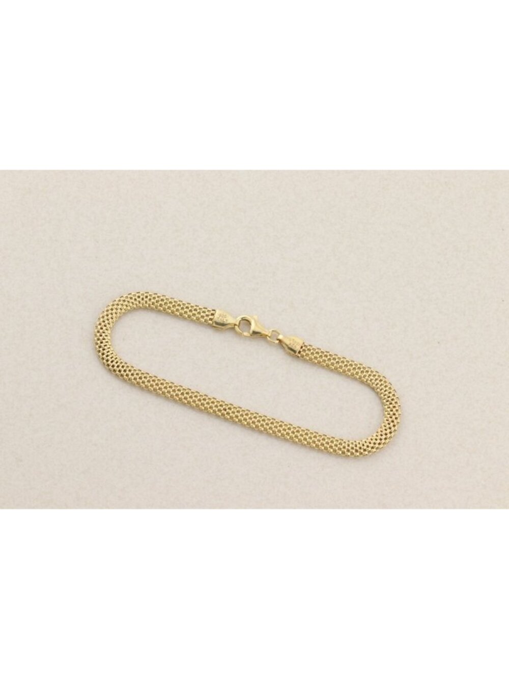 18k Yellow Gold Over Sterling Silver Weaved Braided Bracelet 8" inch - Picture 6 of 6